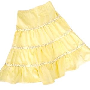 Gymboree skirt sz 7 yellow with flowers